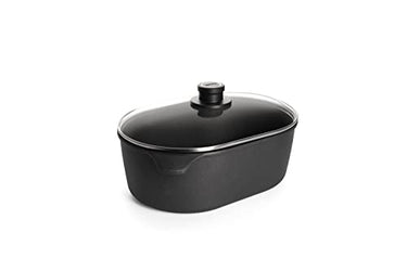 Woll Nowo Titanium Bräter mit Glasdeckel in Box - Induktiv -, 32 x 22 cm, 12 cm hoch, 6.0 Liter - Geeignet für alle Herdarten im Sale